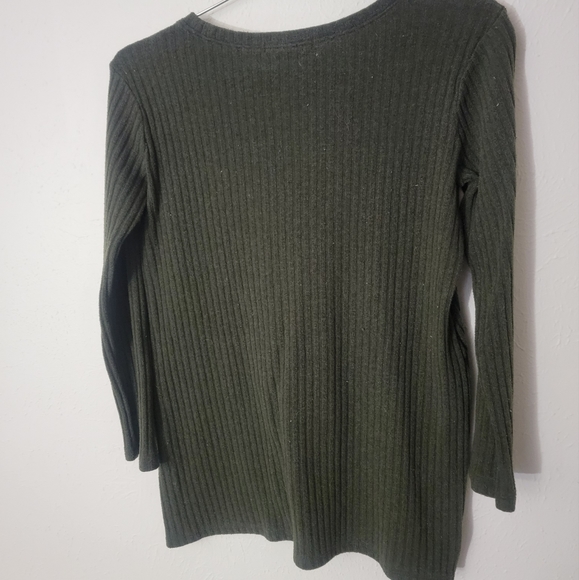Forever 21 green ribbed sweater - Picture 2 of 4